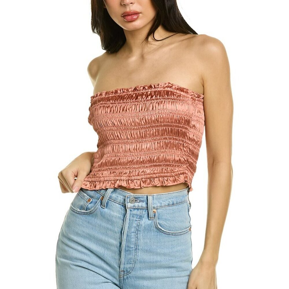 NWT New Free People Be Right Back Tuba Smoke Top Size M